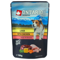 Ontario kapsička Dog Liver with Chicken 100g