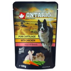 Ontario kapsička Dog Pork Cartilage & Chicken 100g