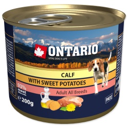 Ontario konzerva Dog Mini Calf, Sweetpotato 200g