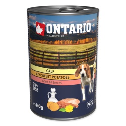 Ontario konzerva Dog Mini Calf, Sweetpotato 400g