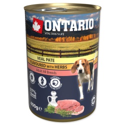 Ontario konzerva Dog Veal Flavoured with Herbs 400