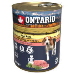 Ontario konzerva Dog Veal Flavoured with Herbs 800