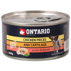 Ontario konzerva Junior Chicken & Cartilage 200g