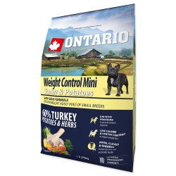 Ontario Dog Mini Weight Control Turkey&Pot 2,25kg