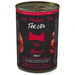 Fitmin cat For Life tin adult beef 400g