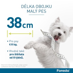 Foresto obojek pro malé psy a kočky do 8 kg 38 cm